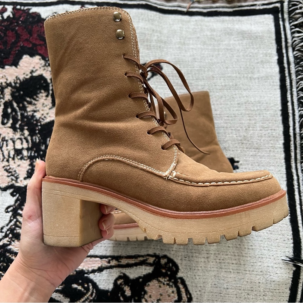 Brown Platform Boots - image 3